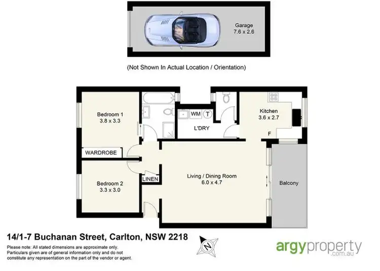 Floorplan of Homely apartment listing, 14/1-7 Buchanan Street, Carlton NSW 2218