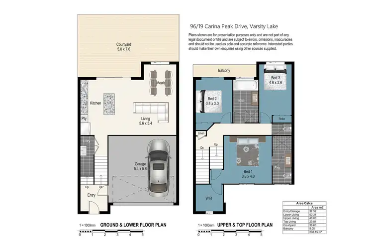 Floorplan of Homely townhouse listing, 96/19 Carina Peak Drive, Varsity Lakes QLD 4227