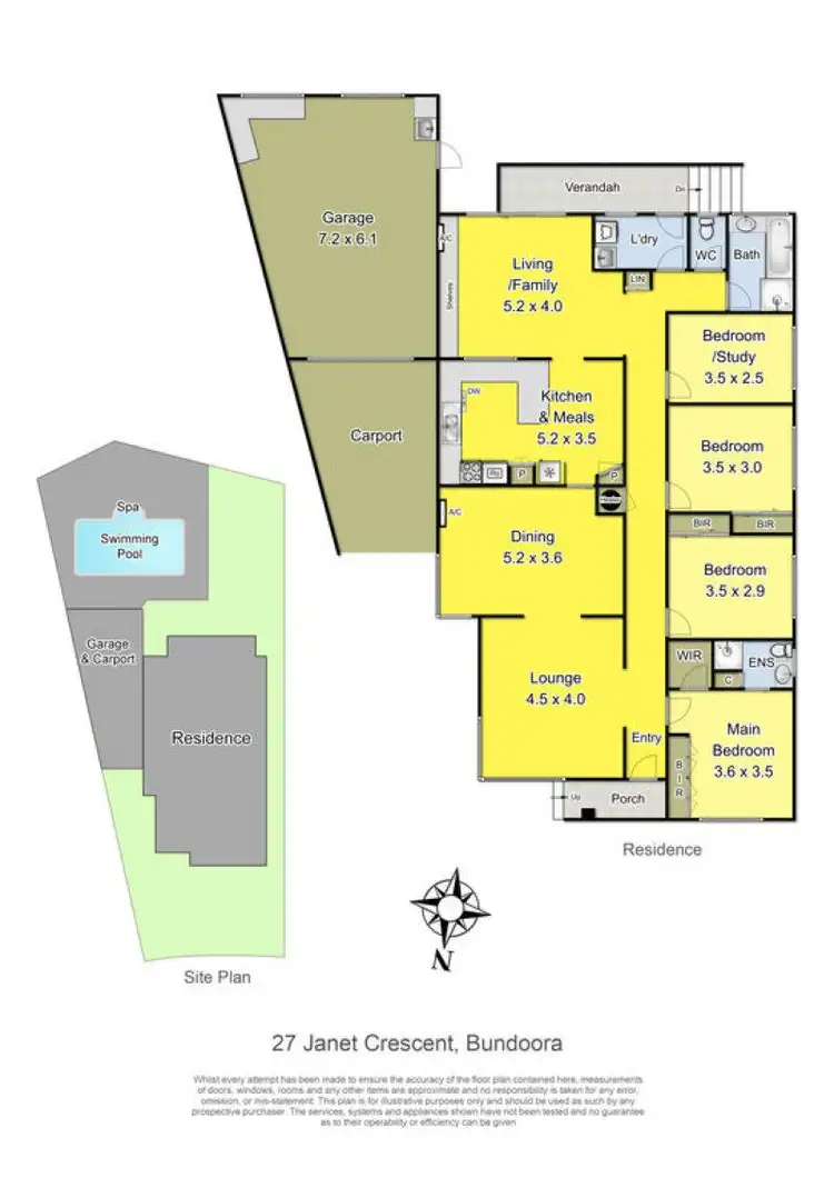Floorplan of Homely house listing, 27 Janet Crescent, Bundoora VIC 3083