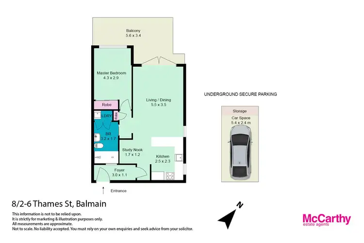 Floorplan of Homely apartment listing, 8/2-6 Thames Street, Balmain NSW 2041
