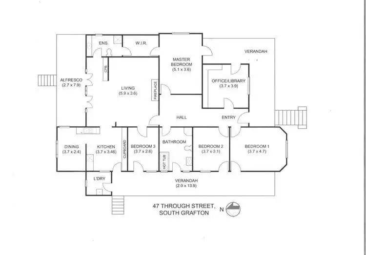 Floorplan of Homely house listing, 47 Through Street, Grafton NSW 2460