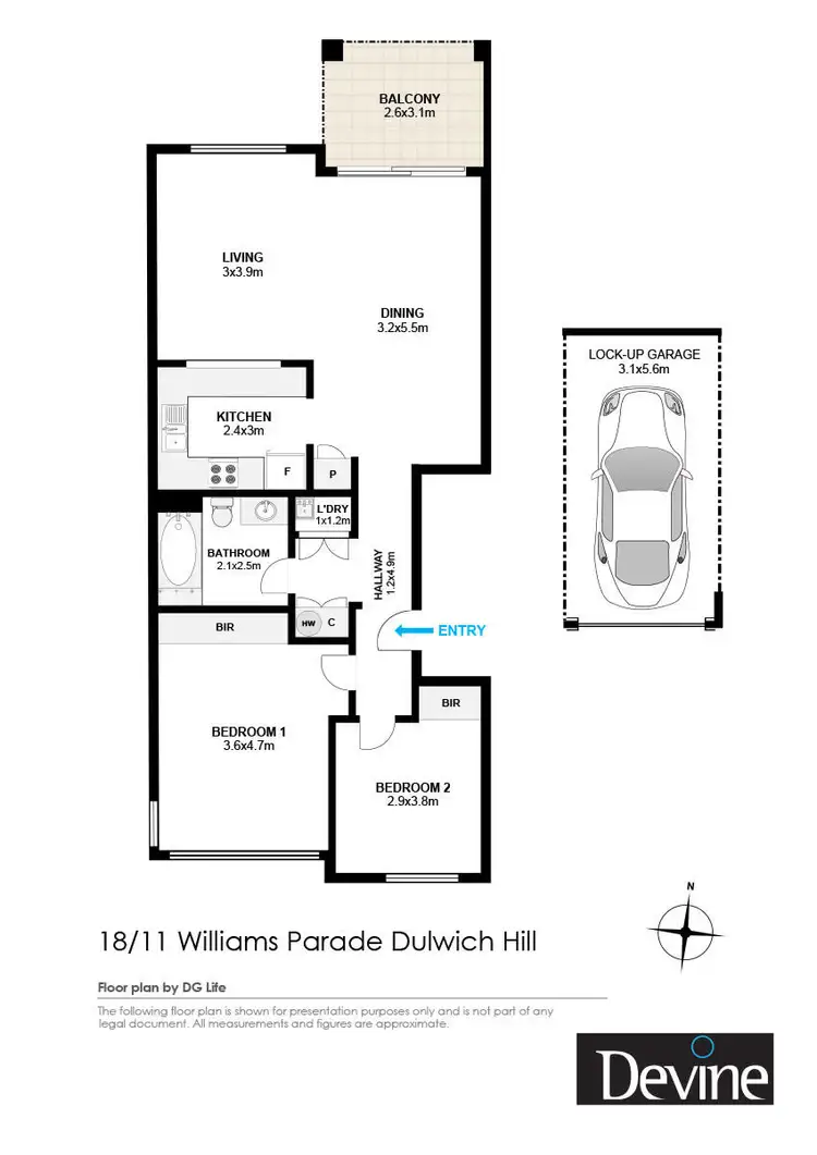 Floorplan of Homely apartment listing, 18/11 Williams Parade, Dulwich Hill NSW 2203