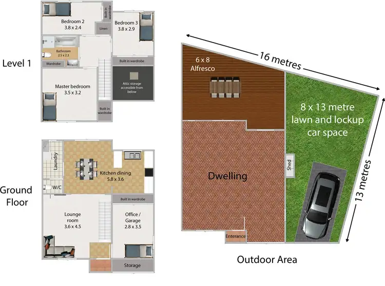 Floorplan of Homely townhouse listing, 4/204 Heathcote Road, Hammondville NSW 2170
