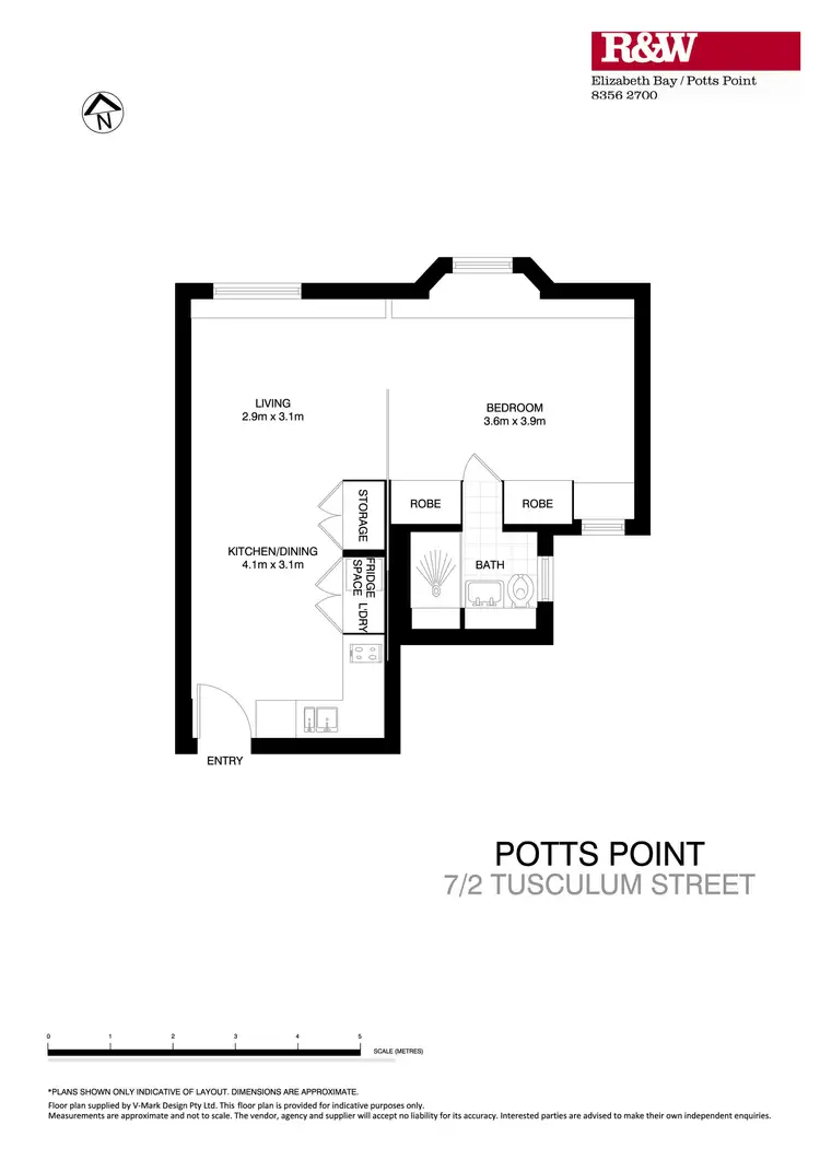 Floorplan of Homely apartment listing, 7/2 Tusculum Street, Potts Point NSW 2011
