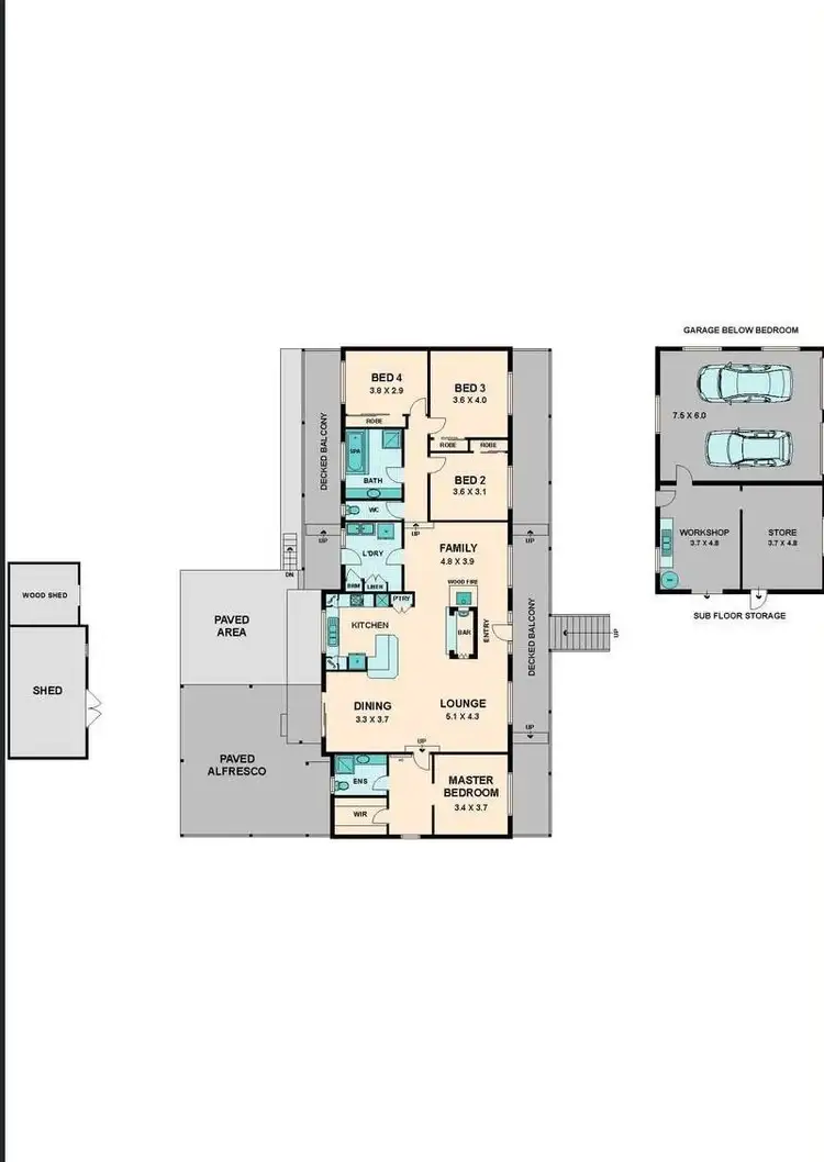 Floorplan of Homely house listing, 50 STATION AVENUE, Heathcote Junction VIC 3758