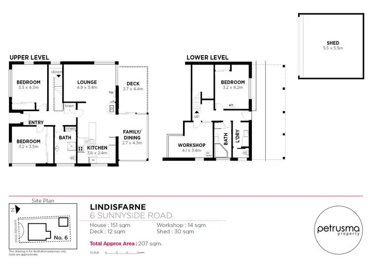 Floorplan of Homely house listing, 6 Sunnyside Road, Lindisfarne TAS 7015