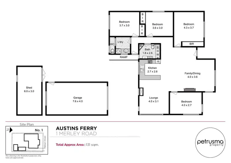 Floorplan of Homely house listing, 1 Merley Road, Claremont TAS 7011