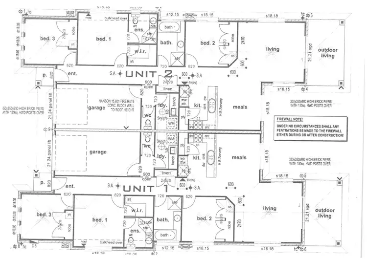 Floorplan of Homely semi-detached listing, 1 & 2/38 Gormleys Road, Chinchilla QLD 4413