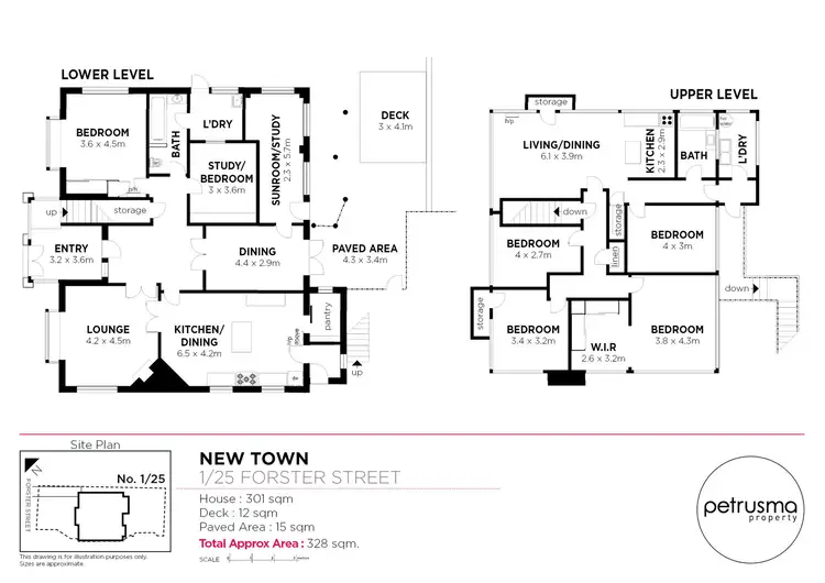 Floorplan of Homely house listing, 1/25 Forster Street, New Town TAS 7008