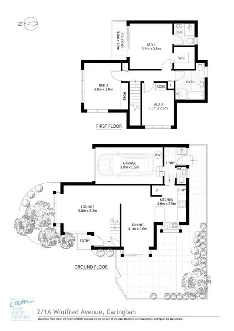 Floorplan of Homely townhouse listing, 2/1A Winifred Avenue, Caringbah NSW 2229