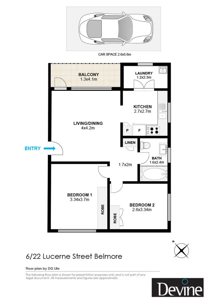 Floorplan of Homely apartment listing, 6/22 Lucerne Street, Belmore NSW 2192