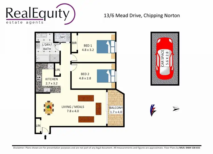 Floorplan of Homely unit listing, 13/6 Mead Drive, Chipping Norton NSW 2170