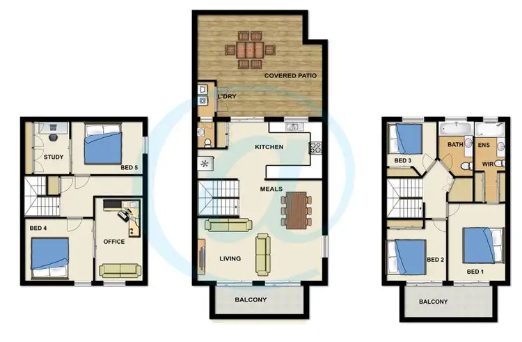 Floorplan of Homely townhouse listing, 2/62 Heaslop Terrace, Annerley QLD 4103