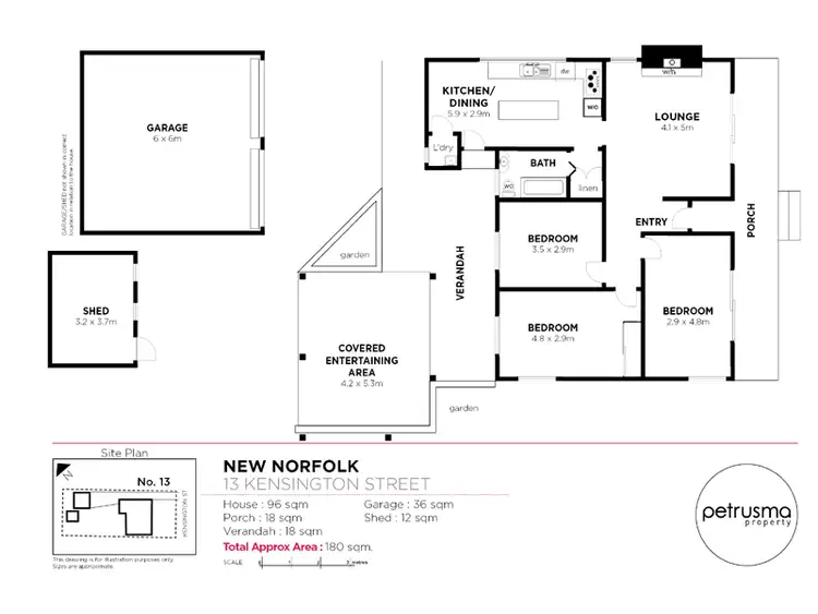 Floorplan of Homely house listing, 13 Kensington Street, New Norfolk TAS 7140