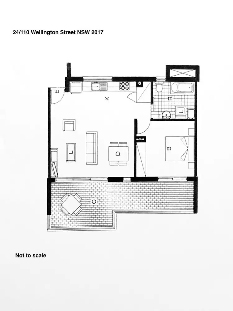 Floorplan of Homely apartment listing, 24/110 Wellington Street, Waterloo NSW 2017