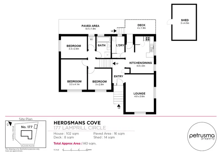 Floorplan of Homely house listing, 177 Lamprill Circle, Herdsmans Cove TAS 7030