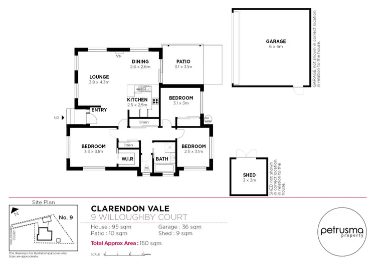 Floorplan of Homely house listing, 9 Willoughby Court, Clarendon Vale TAS 7019
