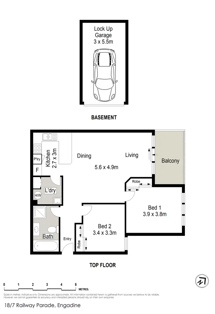 Floorplan of Homely unit listing, 18/7-9 Railway Parade, Engadine NSW 2233