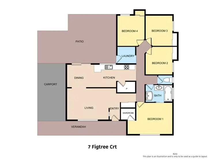 Floorplan of Homely house listing, 7 Fig Tree Ct, Kingston QLD 4114