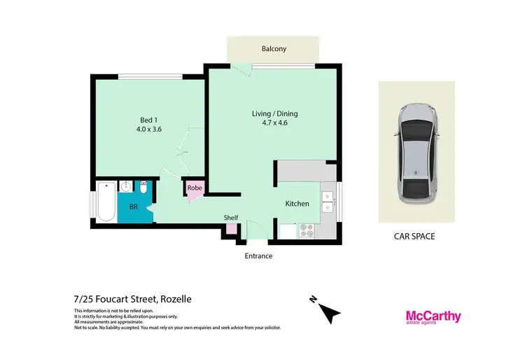 Floorplan of Homely apartment listing, 7/25 Foucart St, Rozelle NSW 2039