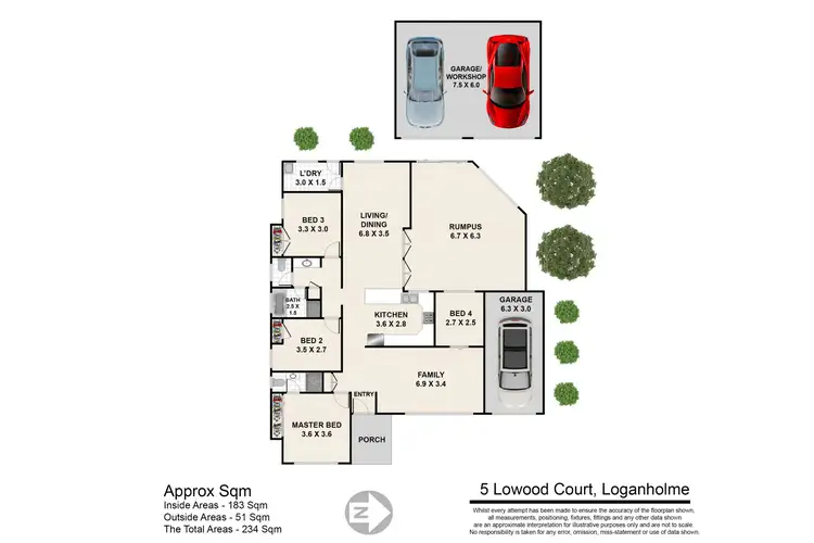 Floorplan of Homely house listing, 5 Lowood Court, Loganholme QLD 4129
