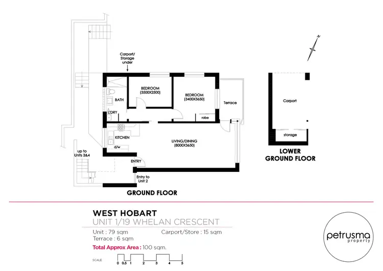 Floorplan of Homely unit listing, 1/19 Whelan Crescent, West Hobart TAS 7000