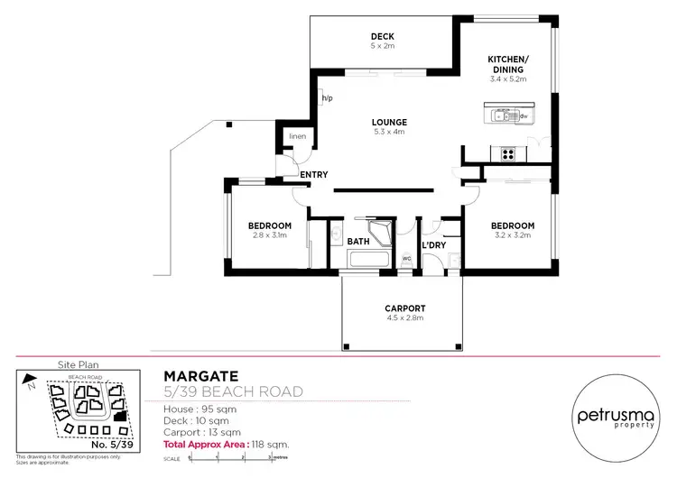 Floorplan of Homely unit listing, 5/39 Beach Road, Margate TAS 7054