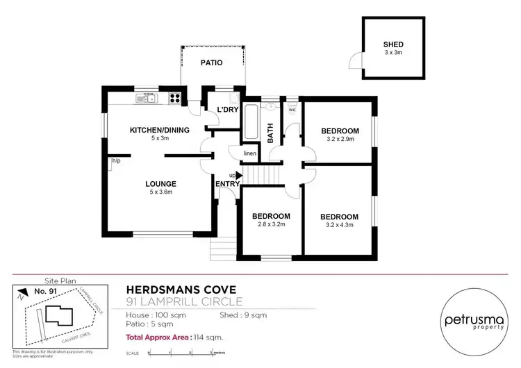 Floorplan of Homely house listing, 91 Lamprill Circle, Herdsmans Cove TAS 7030