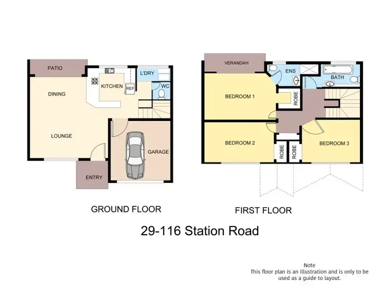 Floorplan of Homely townhouse listing, 29/116 Station Rd, Loganlea QLD 4131