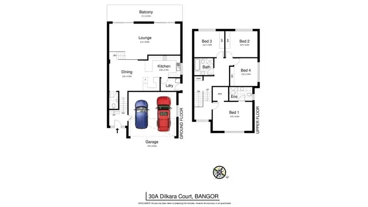 Floorplan of Homely semi-detached listing, 30A Dilkara Circuit, Bangor NSW 2234