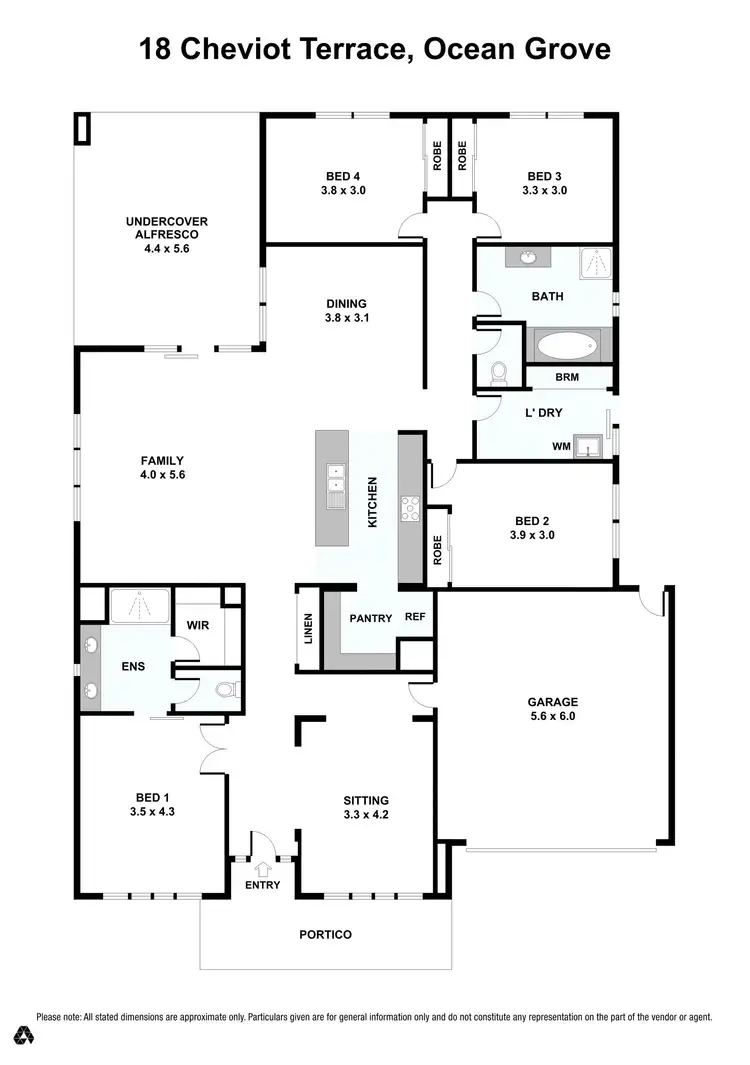 Floorplan of Homely house listing, 18 Cheviot Terrace, Ocean Grove VIC 3226