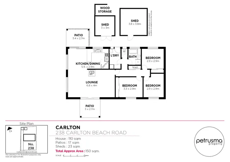 Floorplan of Homely house listing, 238 Carlton Beach Road, Carlton TAS 7173