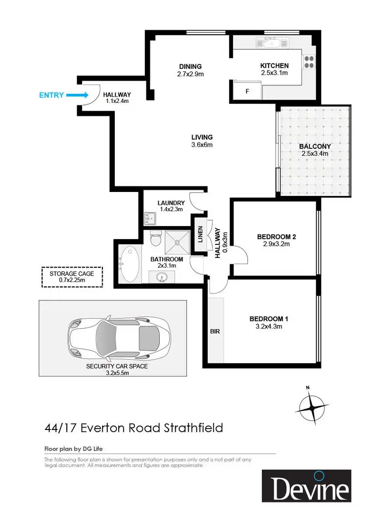 Floorplan of Homely apartment listing, 44/17 Everton Road, Strathfield NSW 2135