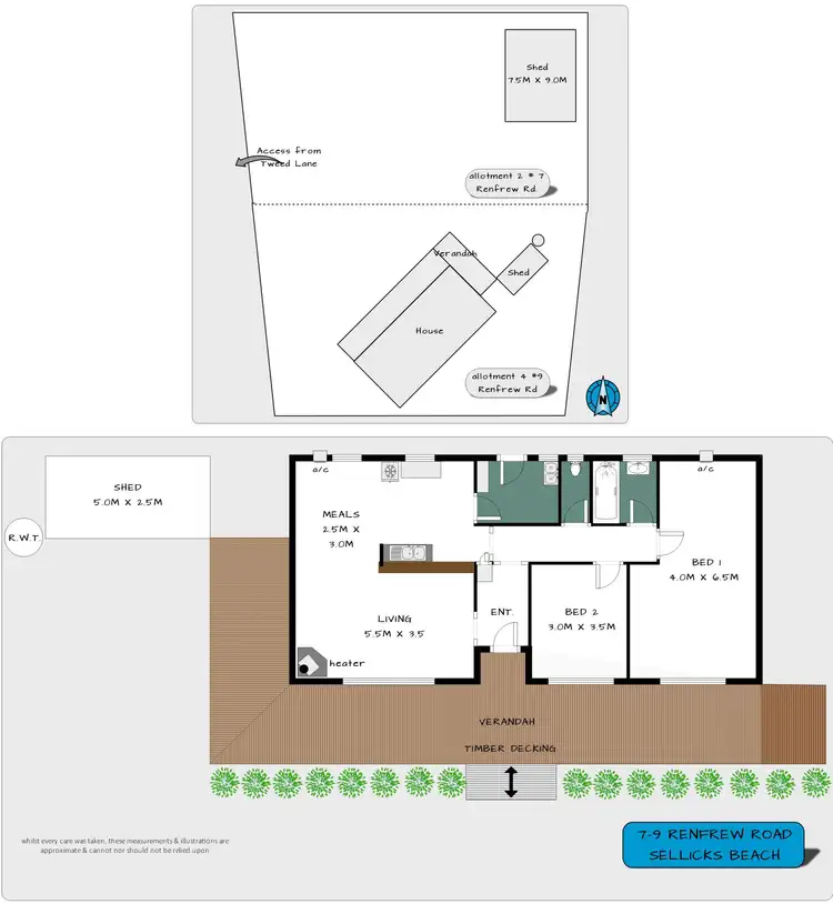 Floorplan of Homely house listing, 7-9 Tweed Lane, Sellicks Beach SA 5174