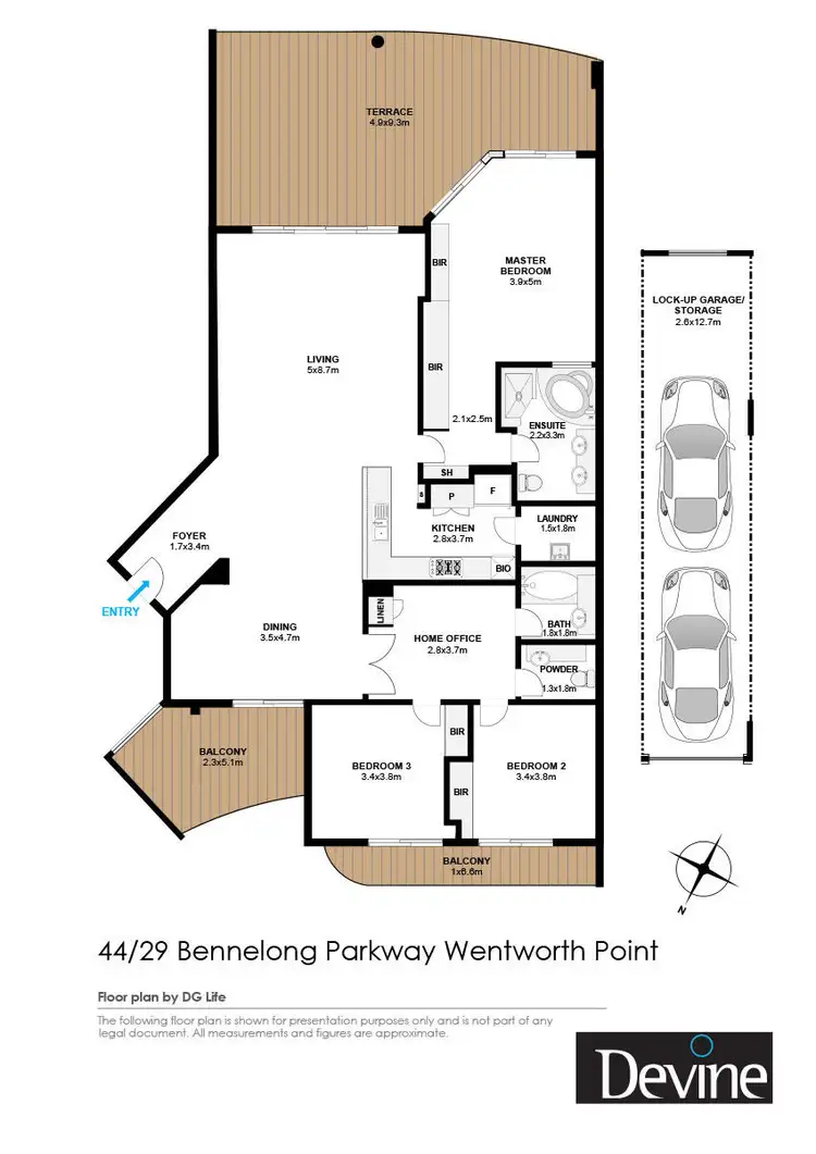 Floorplan of Homely apartment listing, 44/29 Bennelong Parkway, Wentworth Point NSW 2127