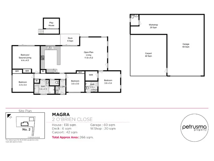 Floorplan of Homely house listing, 2 O'Brien Close, Magra TAS 7140