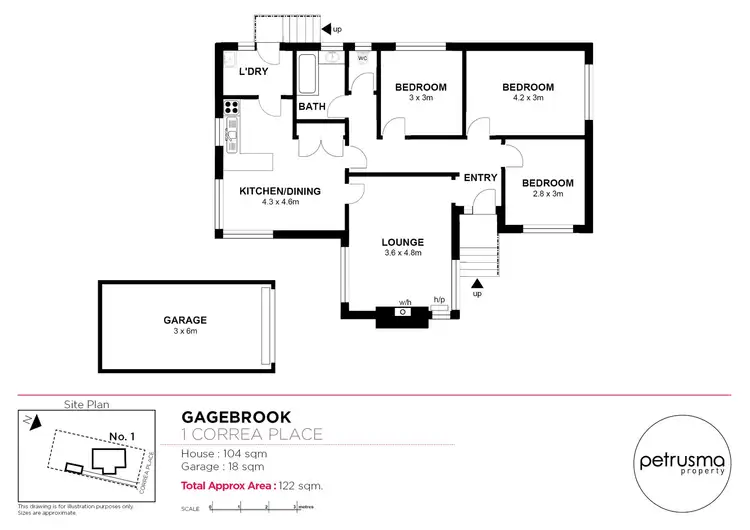 Floorplan of Homely house listing, 1 Correa Place, Gagebrook TAS 7030