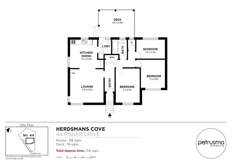 Floorplan of Homely house listing, 44 Fisher Drive, Herdsmans Cove TAS 7030