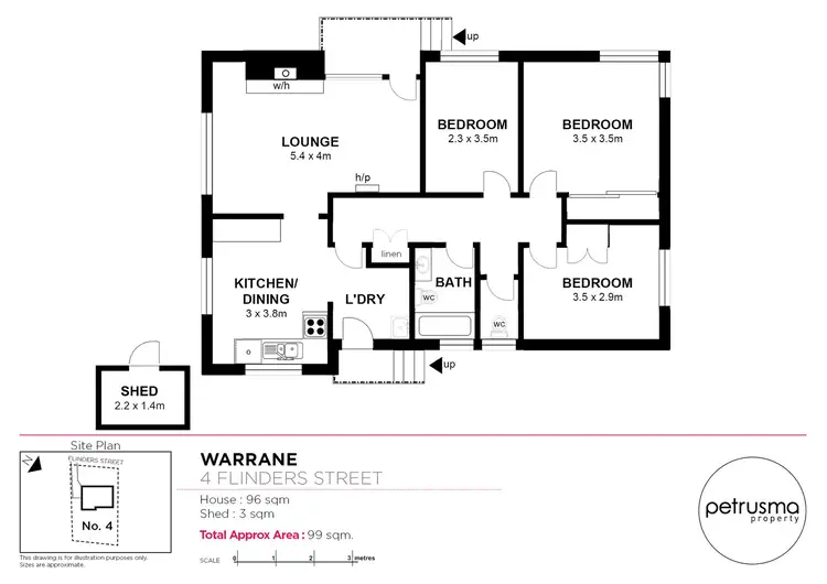 Floorplan of Homely house listing, 4 Flinders Street, Warrane TAS 7018