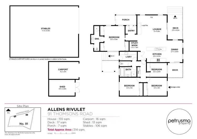 Floorplan of Homely house listing, 91 Thomsons Road, Allens Rivulet TAS 7150