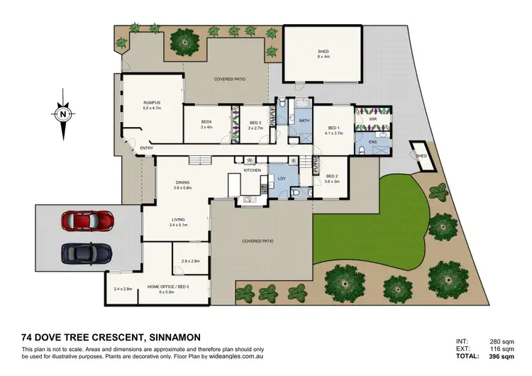 Floorplan of Homely house listing, 74 Dove Tree Crescent, Sinnamon Park QLD 4073