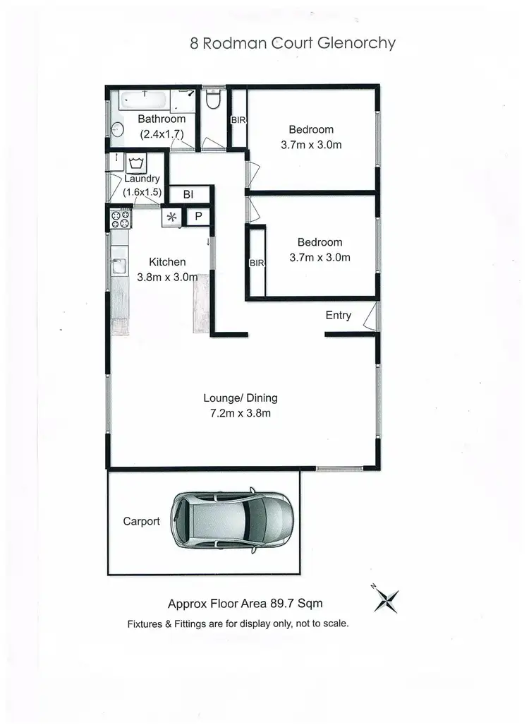 Floorplan of Homely unit listing, 8 Rodman Court, Glenorchy TAS 7010