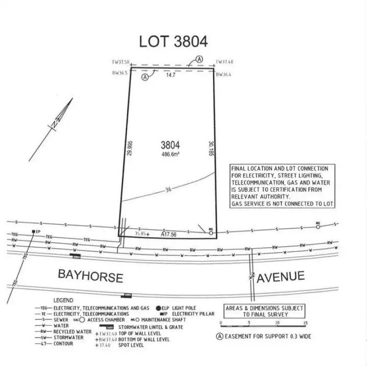 Floorplan of Homely land listing, LOT Lot 3804, 8 Bayhorse Avenue, Carnes Hill NSW 2171