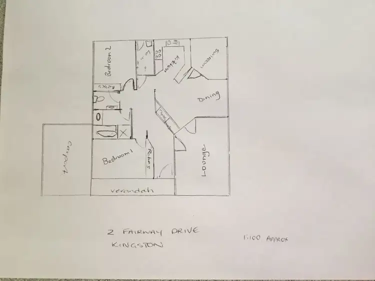 Floorplan of Homely unit listing, 2 Fairway Drive, Kingston TAS 7050