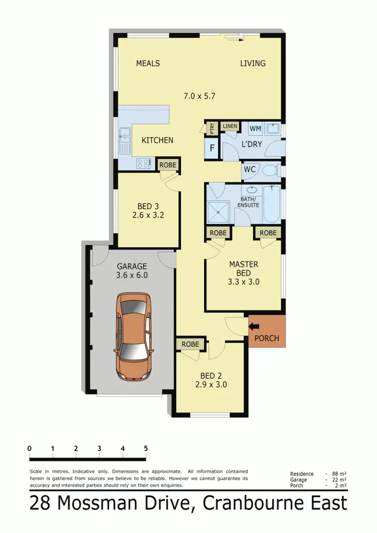 Floorplan of Homely house listing, 28 MOSSMAN DRIVE, Cranbourne East VIC 3977