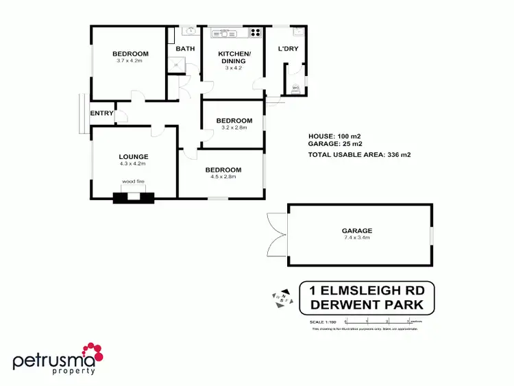 Floorplan of Homely house listing, 1 Elmsleigh Road, Derwent Park TAS 7009