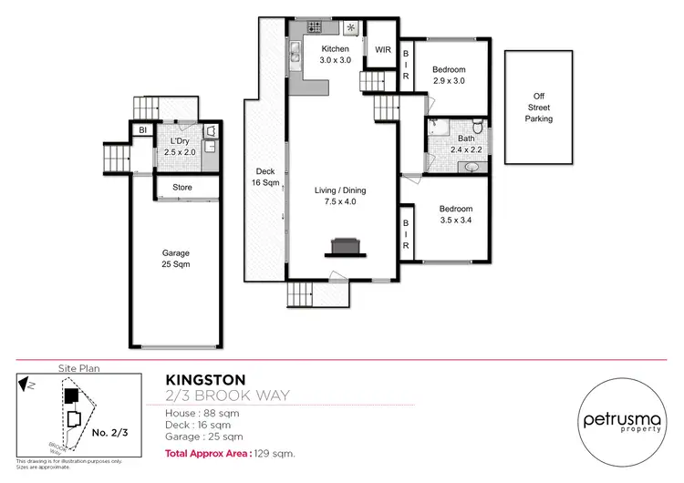 Floorplan of Homely house listing, 2/3 Brook Way, Kingston TAS 7050