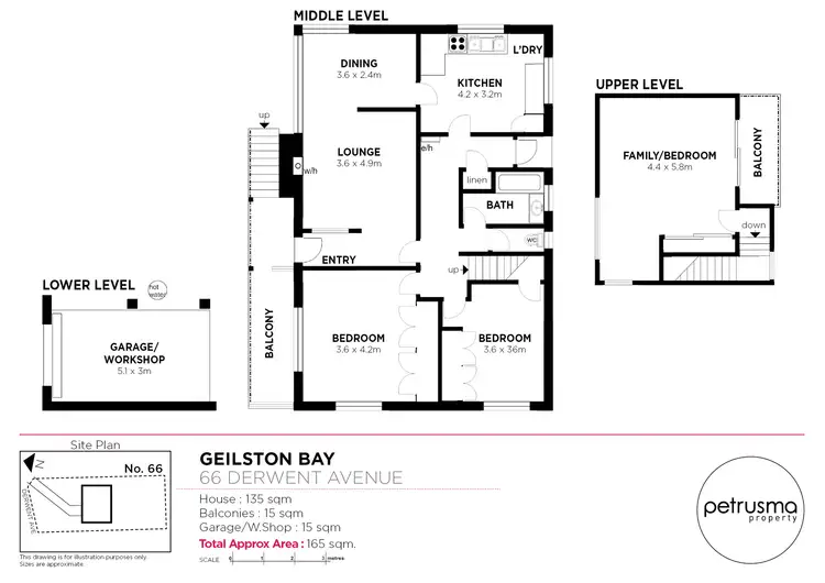 Floorplan of Homely house listing, 66 Derwent Avenue, Geilston Bay TAS 7015