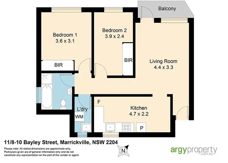 Floorplan of Homely apartment listing, 11/8-10 Bayley Street, Marrickville NSW 2204