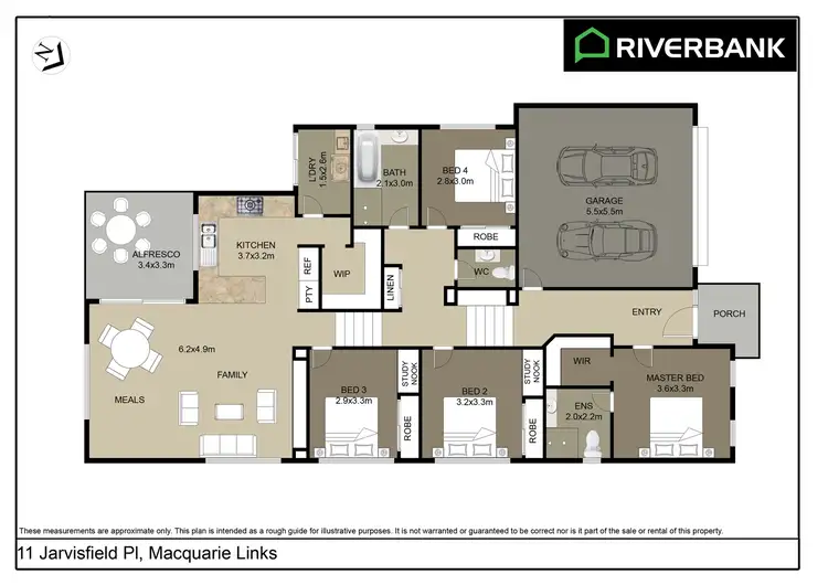 Floorplan of Homely house listing, 11 Jarvisfield Place, Macquarie Links NSW 2565